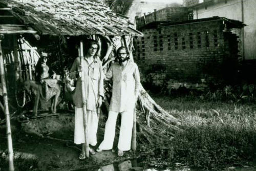 Allen and Peter in Tarapith, West Bengal