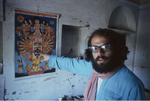 Allen explaining Hindu mythology to Esquire photographer