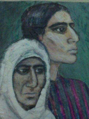 Portrait of two Arab women